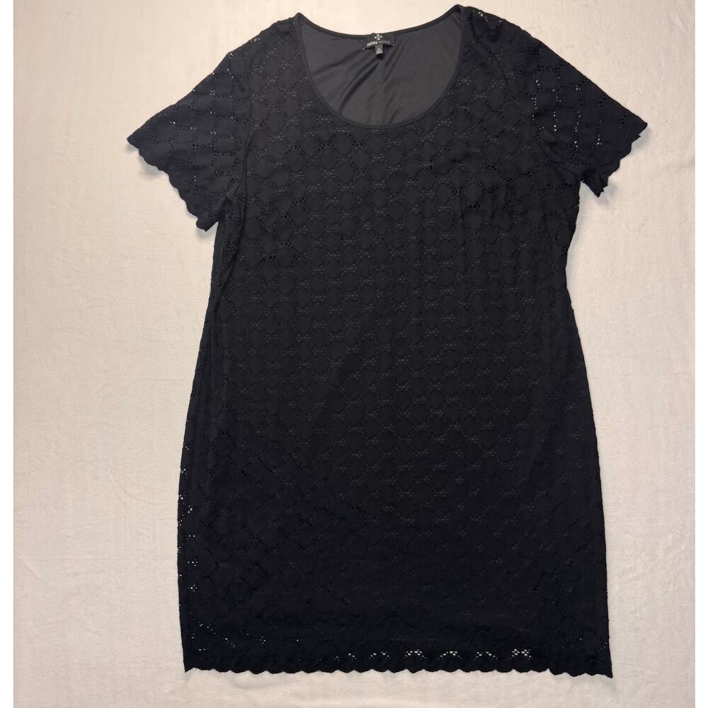 Black Eyelet 2X Ronni Nicole Dress
